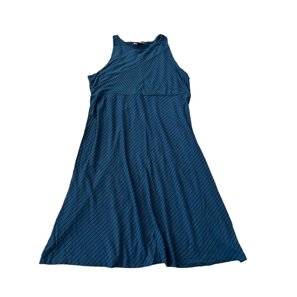 Athleta Blue Striped Dress